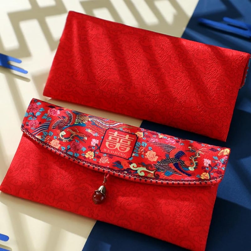 Traditional Chinese Red Envelopes Lucky Money Packets For Wedding Engagement - Image 5